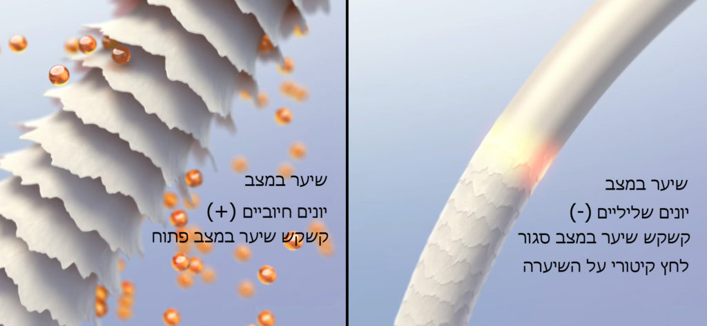מייבש שיער בעל יונים שליליים וחיוביים