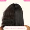 smooth over frizz fighting treatment before and after להפחתה מיידית של פריז ב-73%