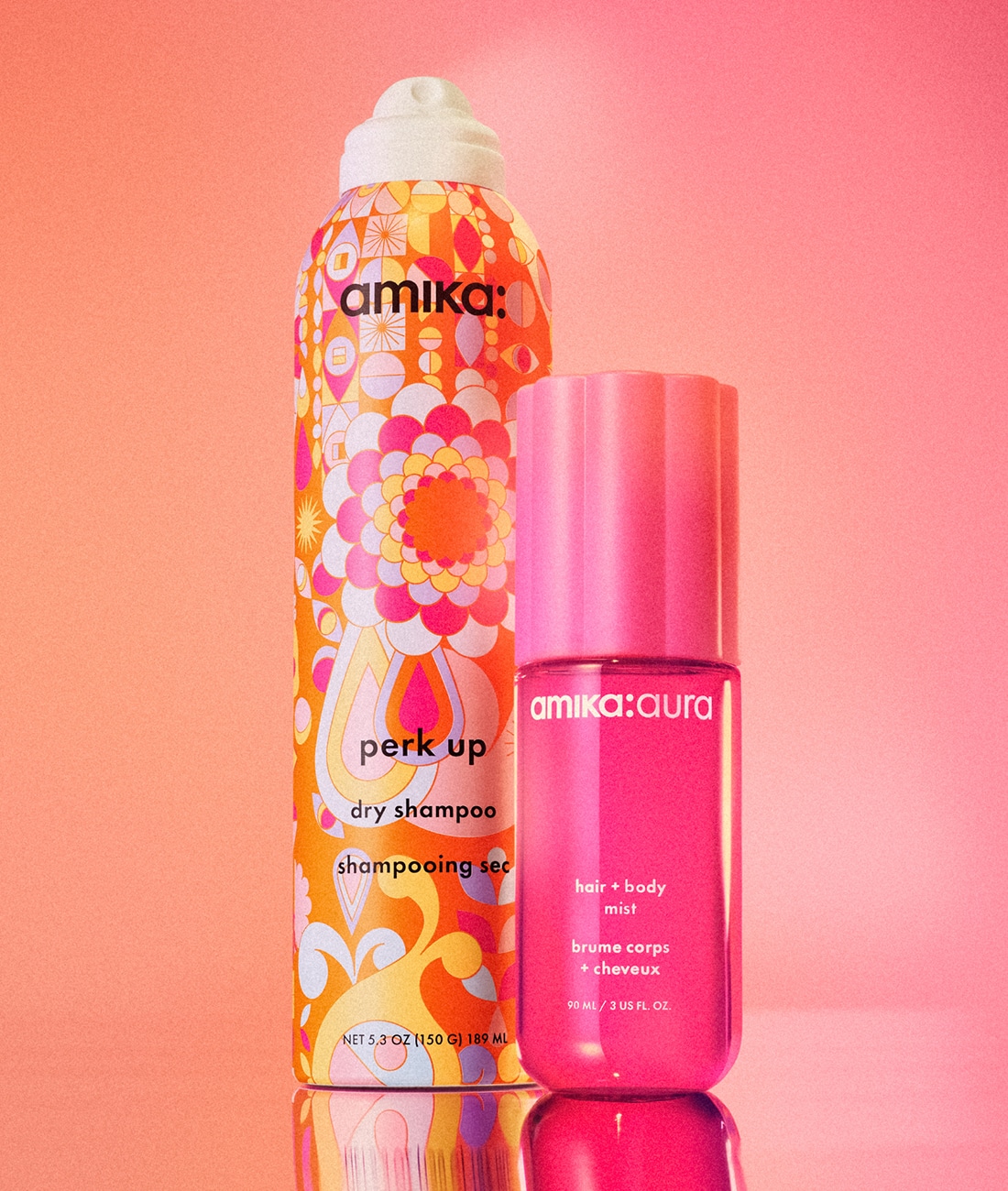 בושם לשיער ולגוף amika aura עם שמפו יבש perk up