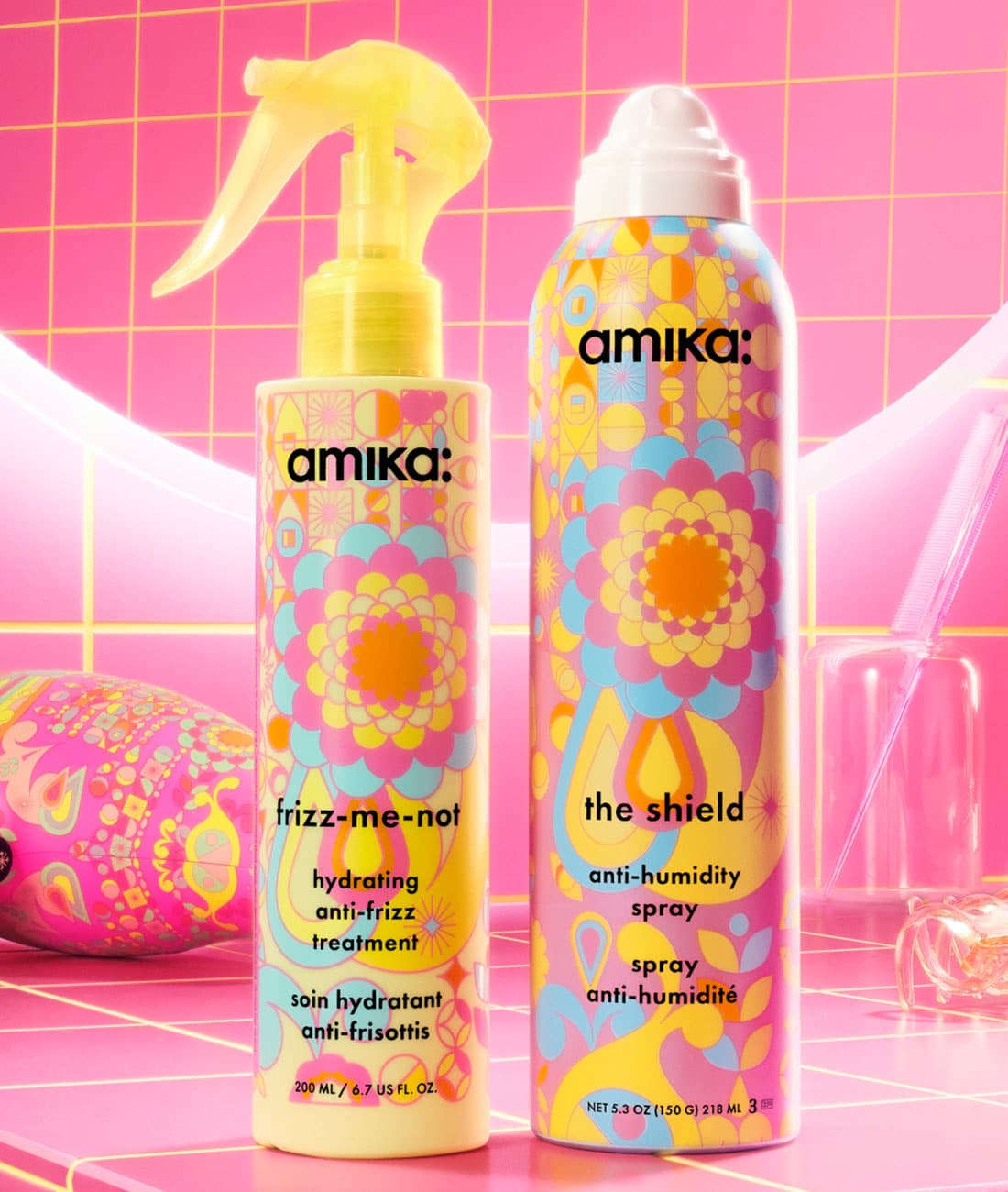 ספריי אנטי פריז ולחות לשיער frizz-me-not מול ספריי מגן חום ולחות the shield