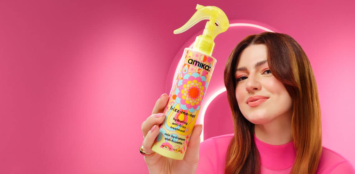 ספריי frizz-me-not של אמיקה טיפול אנטי פריז ולחות לשיער